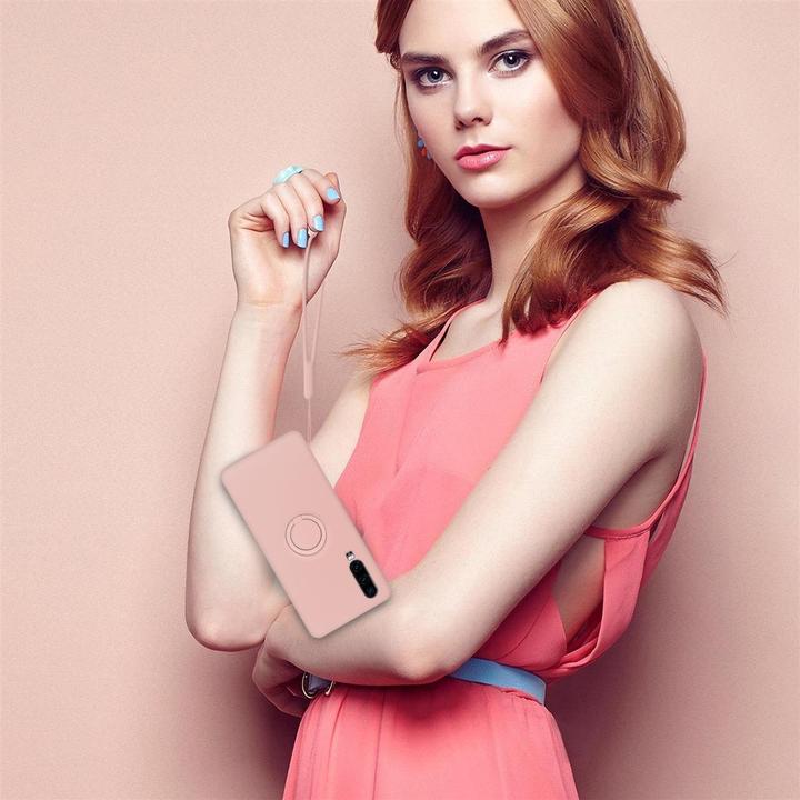 Productafbeelding Cadorabo TPU Vloeibare Ring Silicone Hoesje (Huawei P30)
