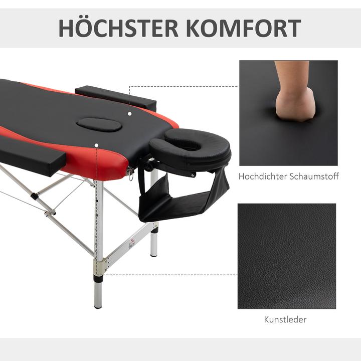 Immagine prodotto Homcom Lettino da massaggio Struttura in alluminio leggero, pieghevole, imbottito