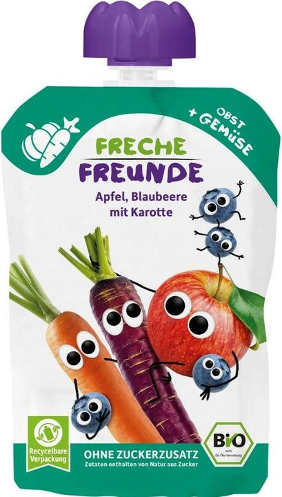 Immagine prodotto Freche Freunde Sacchetto di mela, mirtillo, carota 6x 100 g (600 g)