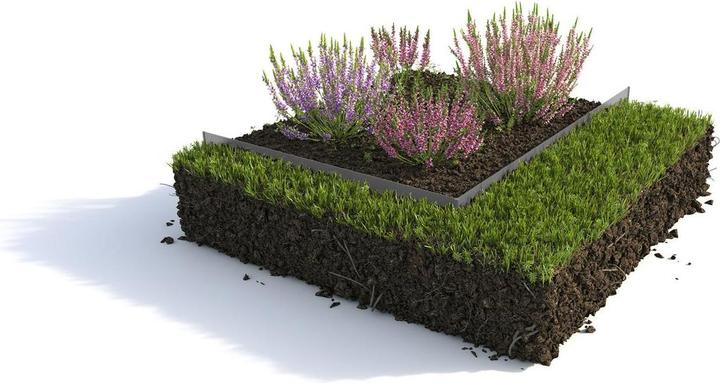 Actual product image Colibri Lawn edging anthracite, 100 x 10 cm x 1.5 mm, set of 10 (100 cm)