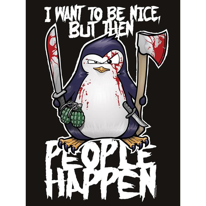 Produktbild Psycho Penguin Pullover I Want To Be Nice (M)