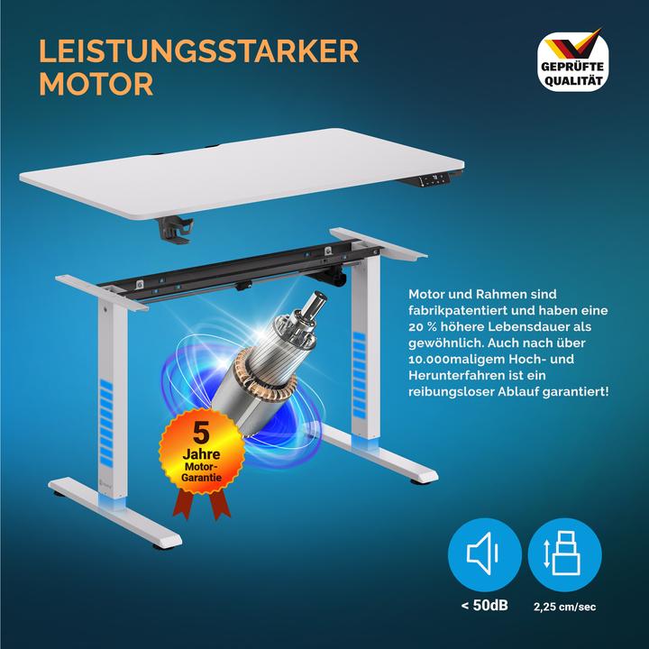 Image du produit Casaria Bureau à hauteur réglable (110 x 60 x 118 cm)