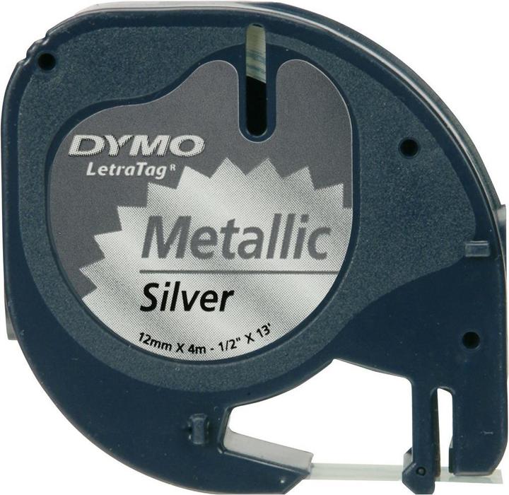 Produktbild Dymo LetraTAG Schriftband S0721750 (1.20 cm, Silber)