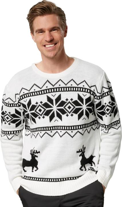 Produktbild tectake Weihnachtspullover Winterland weiss-schwarz (M)