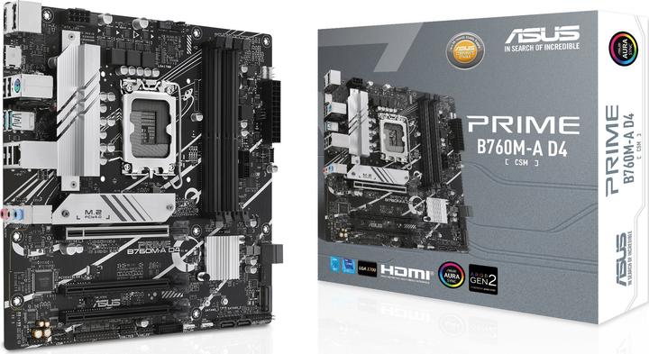 Image du produit ASUS PRIME B760M-A D4-CSM (LGA 1700, Intel B760, mATX)