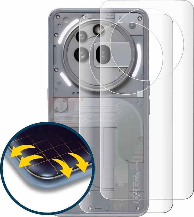 Produktbild BROTECT Fullscreen Schutzfolie Displayschutz Folie Klar Transparent (2 Stück, Nothing Phone (3a) Pro)