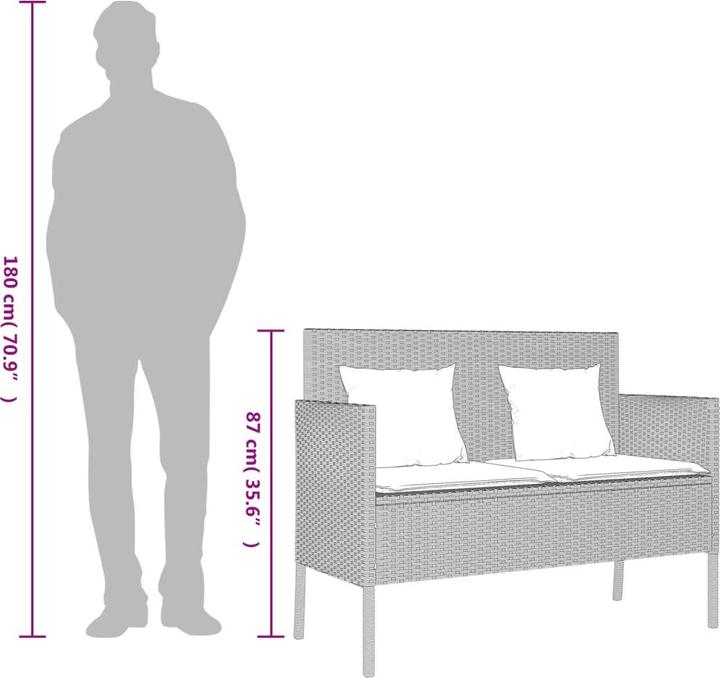 Immagine prodotto VidaXL Set da salotto da giardino da 10 pezzi con cuscini