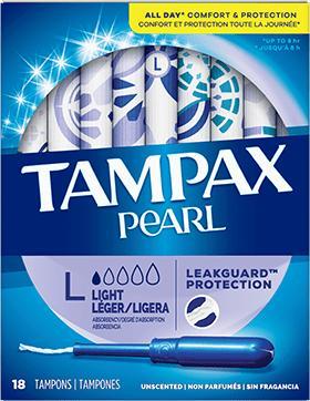 Image du produit Tampax Pearl Lites Leger 18 pièces (18 x)