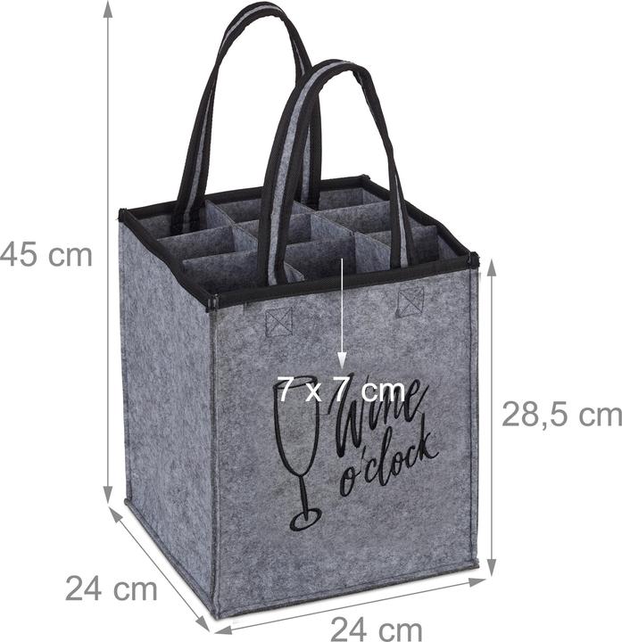 Produktbild Relaxdays Flaschentasche