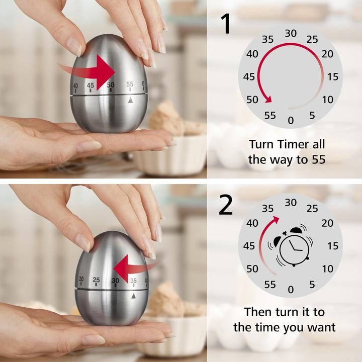 Actual product image Xavax kitchen timer egg timer, stainless steel