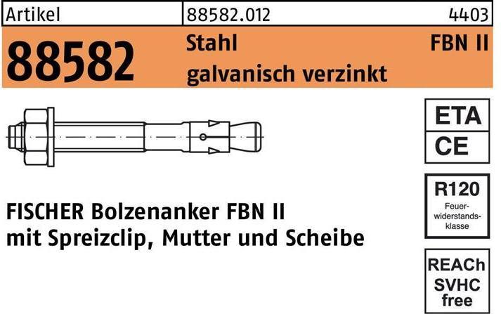 Actual product image Fischer Bolt anchor FBN II 8/30 (50 pcs.)