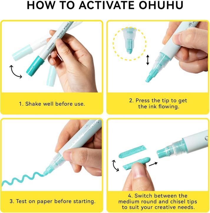 Actual product image Ohuhu Acrylic marker (3 mm, 48 x)