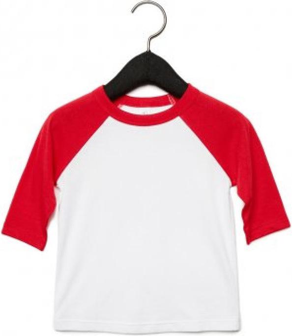 Produktbild Bella Canvas Kleinkinder 34 Ärmel Baseball TShirt (110)