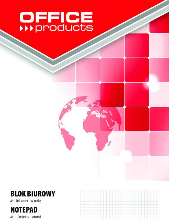 Immagine prodotto Office Products Blocco per ufficio a4, a righe a scacchiera, 100 fogli, 60-80g/m? (Quadretti)