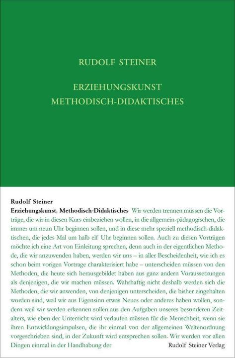Produktbild Erziehungskunst. Methodisch-Didaktisches (Deutsch, Rudolf Steiner, 2019)