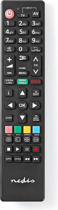 Produktbild Nedis Replacement Remote Control Suitable for: Panasonic Fixed 1 Device Netflix Button/Viera Link Bu (Gerätespezifische Fernbedienung, Infrarot)