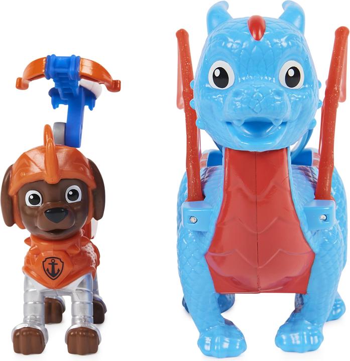 Actual product image Maki PAW Patrol Rescue Knights Zuma and Dragon Ruby Action Figure Set, Kids Toy