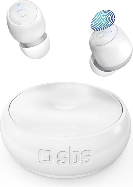 Produktbild SBS TWIN SPIN Kopfhörer mit 350mAh Ladestation white (90 h, Kabellos)