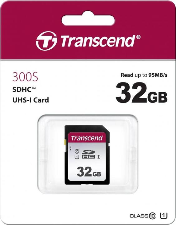 Actual product image Transcend 32GB UHS-I U1 SD Card TLC (32 GB, SDHC, U1, UHS-I)