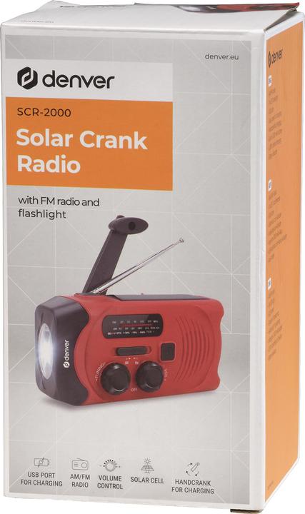 Produktbild Denver Radio SCR-2000 Solar-Kurbelradio (FM, AM)
