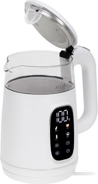 Actual product image Adler AD 1305 electric kettle white/silver (1.70 l)