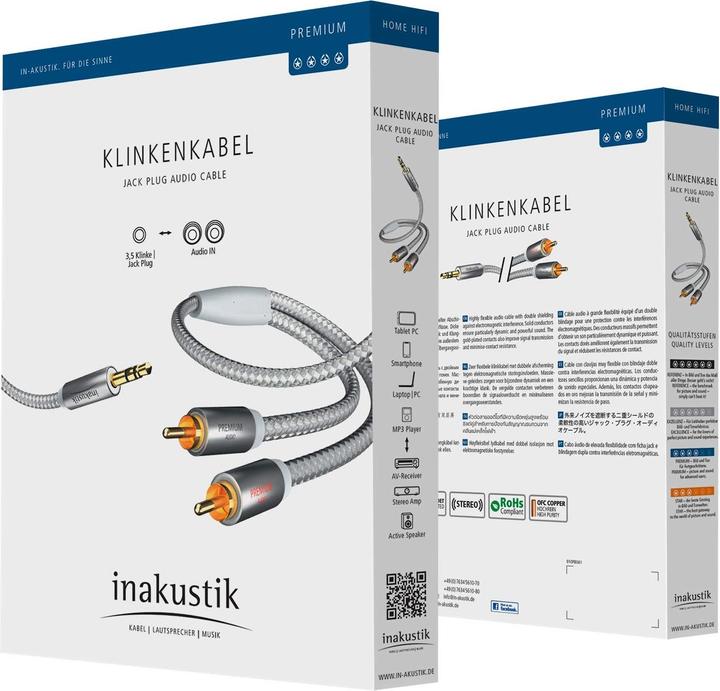 Image du produit Inakustik Câble jack (1.50 m, Jack 3,5 mm (AUX), RCA)