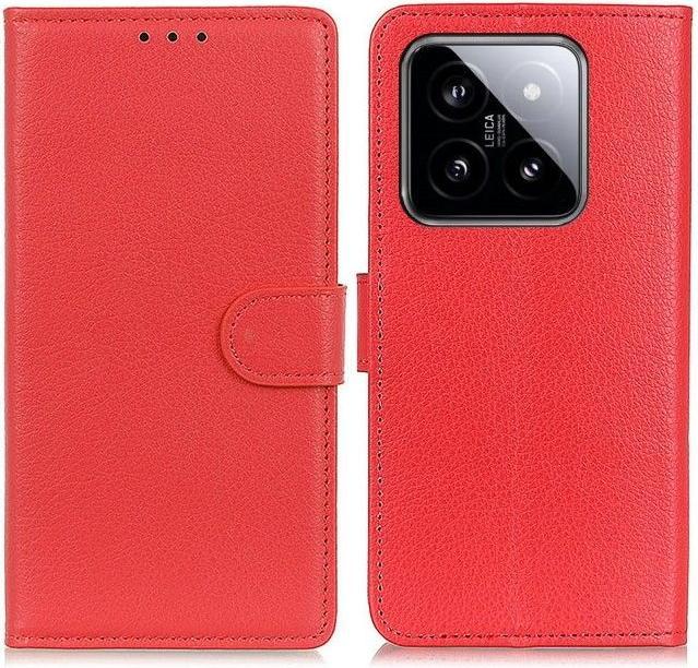 Actual product image MU Classic Litchi Leather Bookcover Series (Xiaomi 14 Pro)