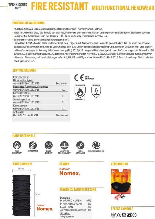 Image du produit Buff Fire Resistant