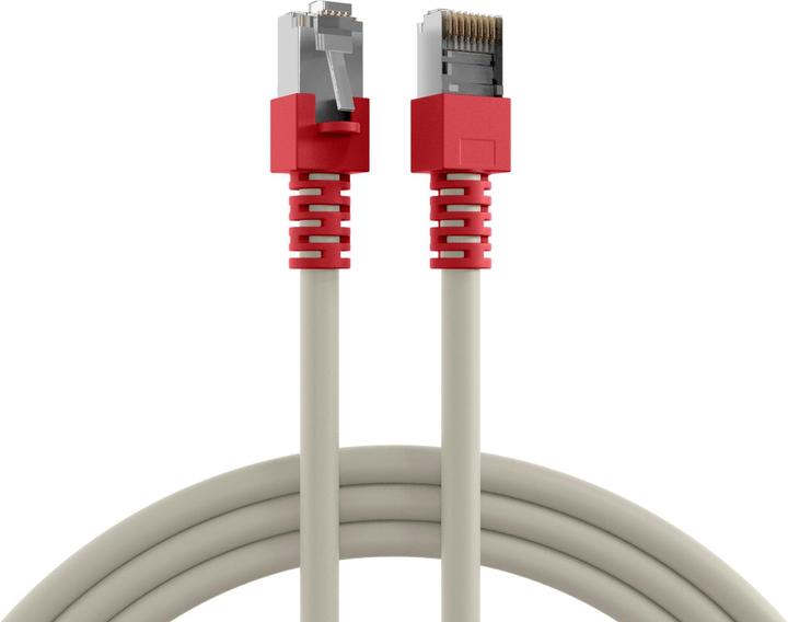Produktbild EFB Elektronik Hersteller: RJ45 Crossover Patchkabel SF/UTP, Cat.5e, CCA, 3m, grau (rote Tülle) D... (SF/UTP, CAT5e, 3 m)