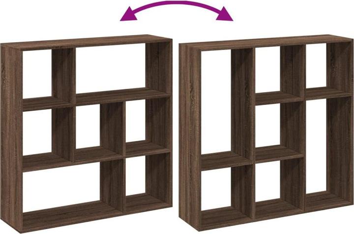 Produktbild VidaXL Raumteiler Bücherregal Standregal Büroregal Regal Braun Eichen-Optik (102 x 29 x 103.5 cm)