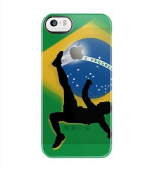 Actual product image Uncommon Deflector Case for iPhone 5/5S/SE Brazil Bicycle Kick (Apple iPhone 5, Apple iPhone 5s, Apple iPhone SE)