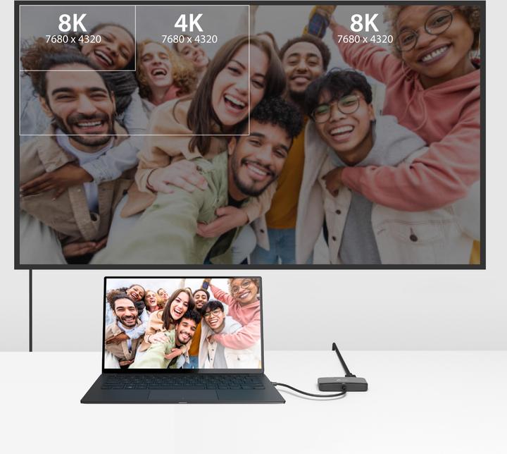 Image du produit j5Create JCA465-N Adaptateur d'écran 8K USB-C® vers double HDMI™ (USB-C, 20 cm)