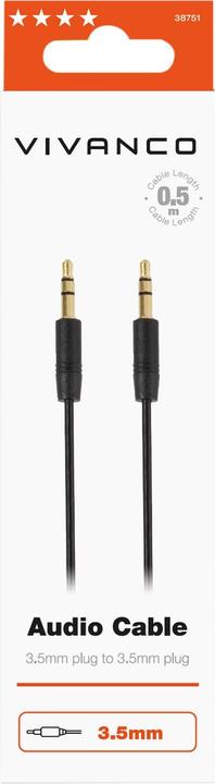 Produktbild Vivanco 3.5mm — 3.5mm (1 m, 3.5mm Klinke (AUX))
