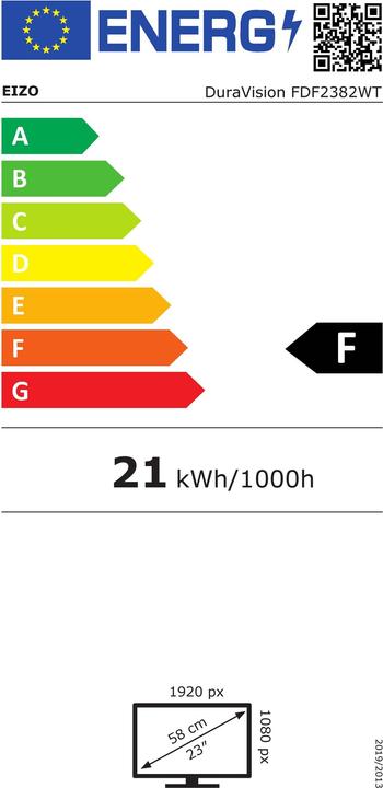 Energie-Label Eizo FDF2382 DuraVision (1920 x 1080 Pixel, 23")