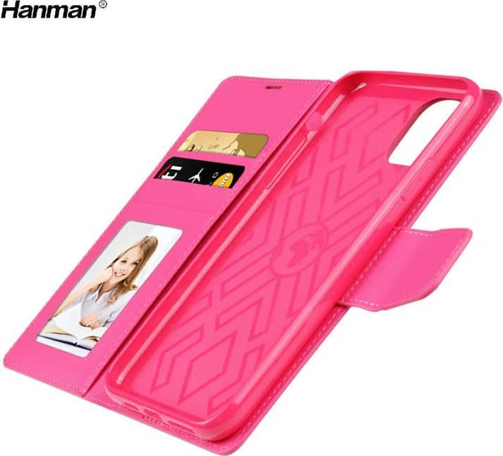 Produktbild Hanman Apple iPhone 7/8/SE 2020/SE 2022 - Mill Flip Case mit 3 Kartenfächern, pink (Apple iPhone 8, Apple iPhone 7, Apple iPhone SE (2nd Gen), Apple iPhone SE (3rd Gen))