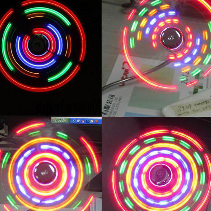 Produktbild PhoneLook Flexibler Ventilator mit USB-A Anschluss Kühlender Ventilator mit Integrierter LED-Lichtshow