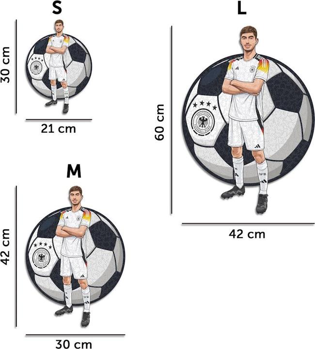 Actual product image Iconic Kai Haverz - German Nationl Team - Wooden Puzzle Size S (150 pieces) (150 pieces)