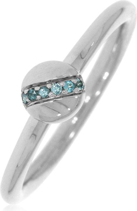 Immagine prodotto Xen Anello con 6 topazi blu da 0,045 ct. circa placcato in rodio (54, 925 Argento)