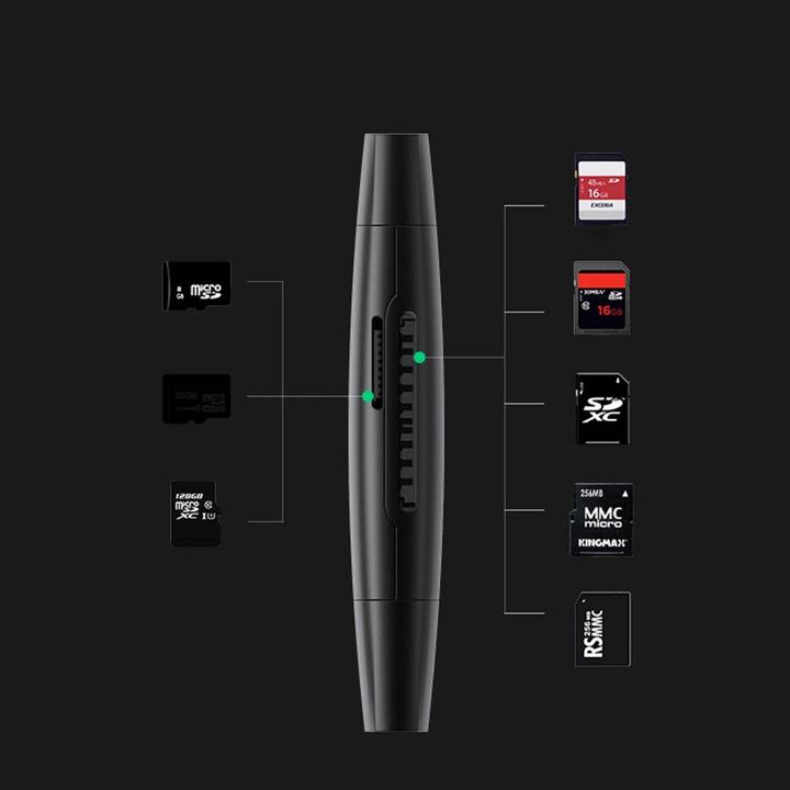 Produktbild Ugreen CM304 USB + USB-C Adapter Card Reader SD + microSD (black) (USB-C)