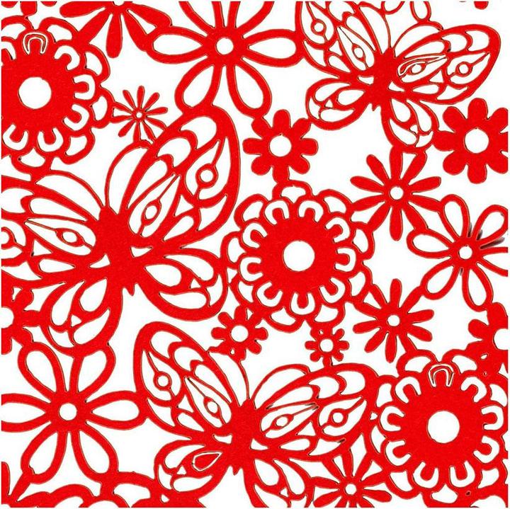 Produktbild Creativ Company Gemusterter Karton Rot, 10 Stk. (10 x)