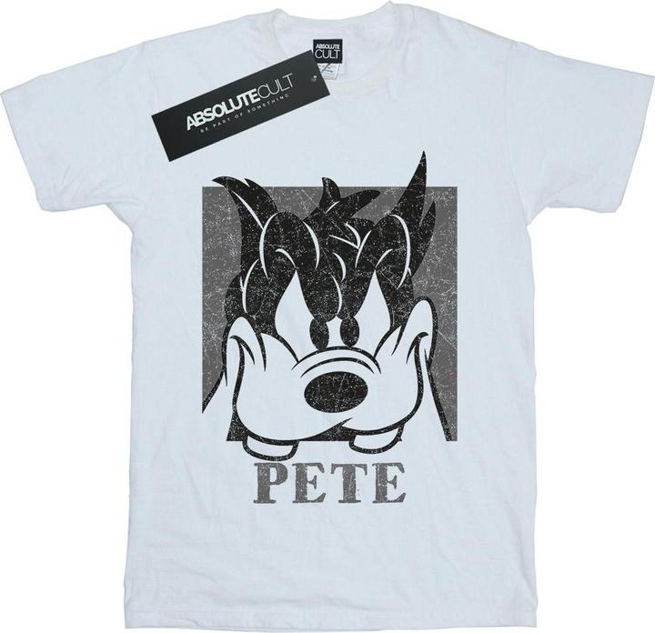 Actual product image Disney Womens/Ladies Pete Cropped Head Cotton Boyfriend T-Shirt (L)