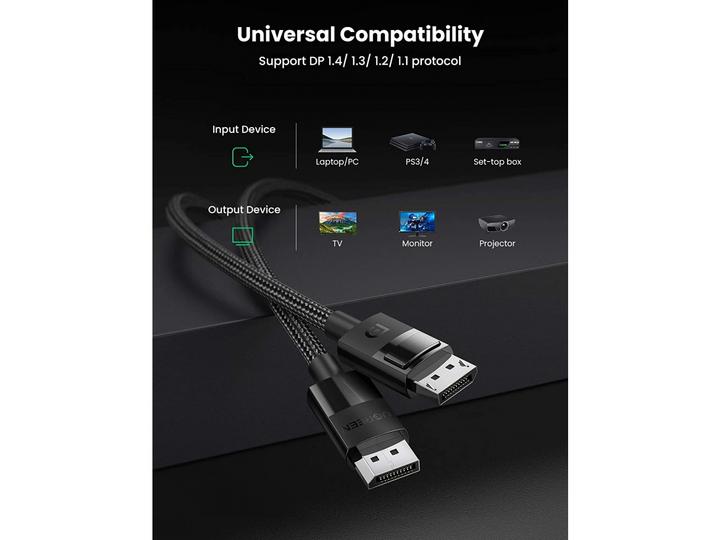 Immagine prodotto Ugreen Display Port 1.4 Nylon 8K 4K 2K 1080p (3 m, DisplayPort)