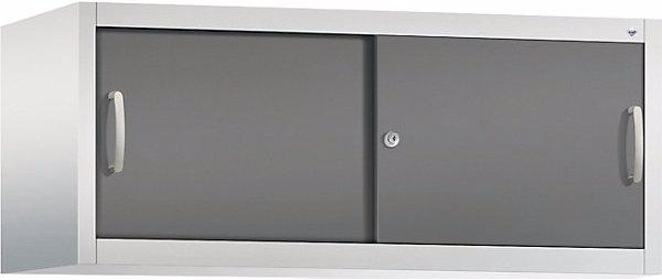 Produktbild C+P ACURADO Aufsatzschrank mit Schiebetüren, 500x1200x500, l.grau/vulkangrau (120 x 50 x 50 cm)