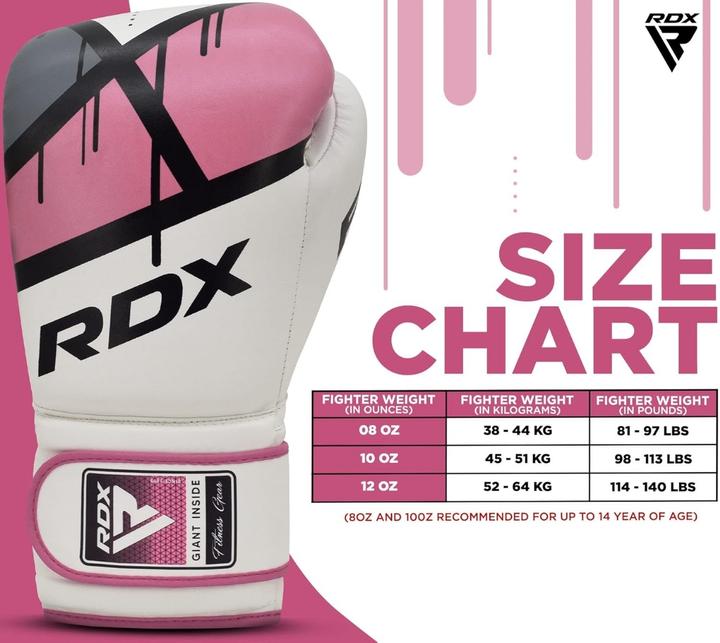 Produktbild Rdx Boxing Glove Bgr-F7 Pink (10 OZ, One Size)