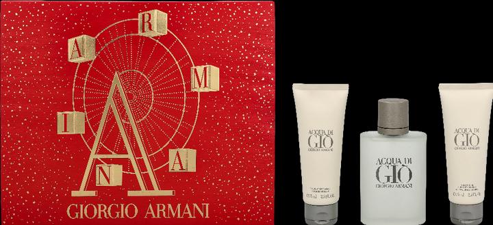 Actual product image Giorgio Armani Acqua di Gio Homme Eau de Toilette 100ml+Shower Gel 75ml+Balm 75ml Set (Fragrance set)