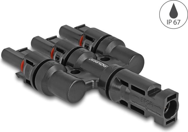 Delock Connettore solare DL4 da 1x maschio a 3x femmina, IP67 (Materiale di montaggio del sistema solare)