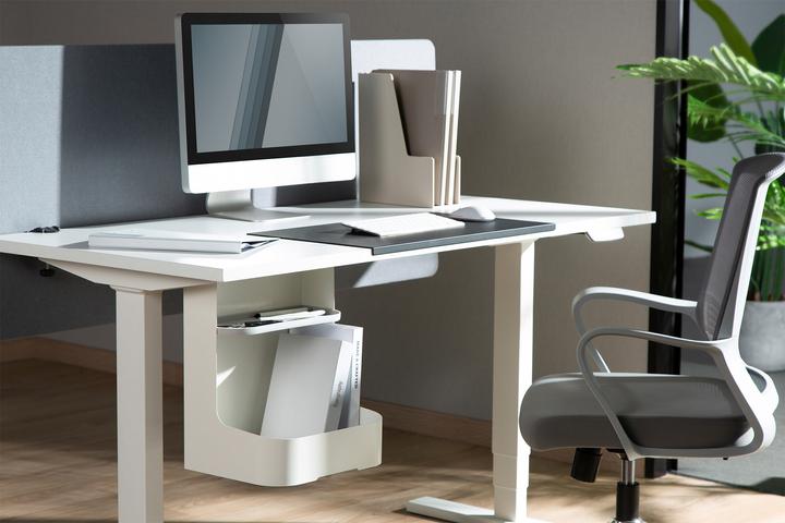 Immagine prodotto Assmann Digitus Schreibtisch Unterbau-Ablage / Taschen-Fach, Kunststoff, Stahl, Weiss, 5 kg, 330 mm, 255 mm