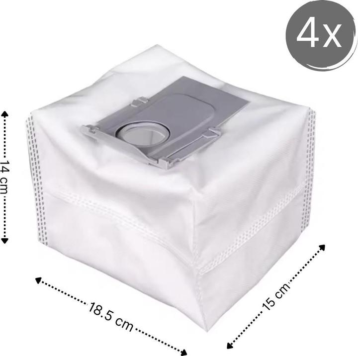 Image du produit Hermex Sacs à poussière alternatifs pour Roborock Q Revo Q5 Q7 S8 S7 P10 T8 G10 G20 (4 x)