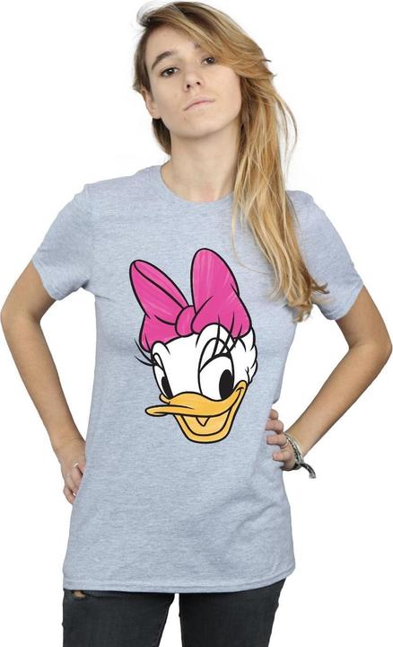 Actual product image Disney Womens/Ladies Daisy Duck Head Painted Cotton Boyfriend T-Shirt (M)
