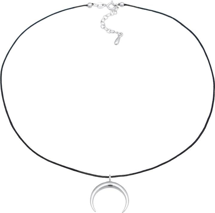 Produktbild Elli Halskette Choker Nylon Halbmond Sichel 925 Silber (Keine Schmucksteine, Nylon, 925er Sterling Silber, 36 cm)